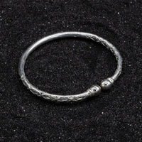 Heavy Bangle with Solid Balls and Calypso Pattern - Bangle - Caribbijou Island Jewellery
