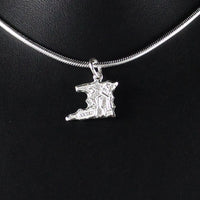 Large Trinidad Map Pendant with Chain - Pendent - Caribbijou Island Jewellery