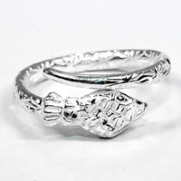 Light Bangle Adjustable Ring with Snake - Ring - Caribbijou Island Jewellery