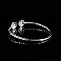 Light Large Clam Shell Bangle with Calypso Pattern - Bangle - Caribbijou Island Jewellery