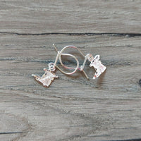 Small Trinidad Map Hanging Short Earring by Caribbijou - Earring - Caribbijou Island Jewellery