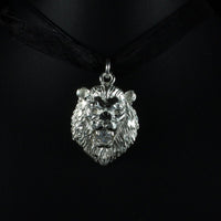 Caribbijou Large Lion Pendant with White CZ or Red stone - pendent - Caribbijou Island Jewellery