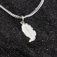 Grenada Map Pendant with Chain - Pendent - Caribbijou Island Jewellery