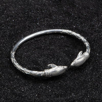 Heavy Bangle with Dolphins with Diamante Pattern - Bangle - Caribbijou Island Jewellery