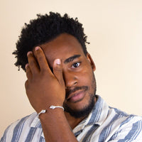 Light Conch Lambi Shell Bangle with Diamante Pattern - Bangle - Caribbijou Island Jewellery