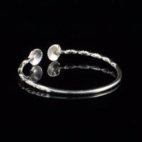 Light Large Clam Bangle with Diamante Pattern - Bangle - Caribbijou Island Jewellery