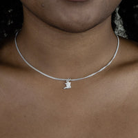Very Small Trinidad Map Pendant with Chain - Pendent - Caribbijou Island Jewellery